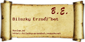 Bilszky Erzsébet névjegykártya