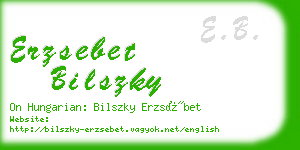 erzsebet bilszky business card